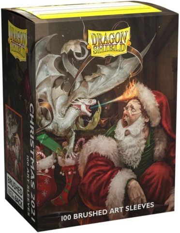 Dragon Shield 100CT Box Brushed Art Sleeves Christmas Dragon 2021